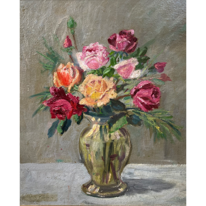 Jan Zamoyski (1901-1986) "Kwiaty w wazonie"